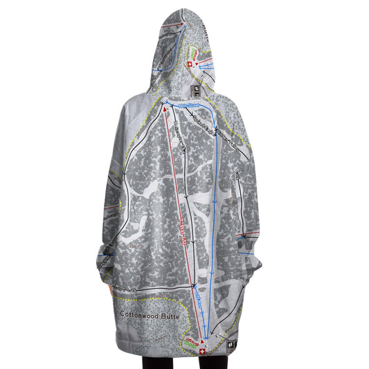 Cottonwood Butte, Idaho Ski Trail Map Snug Hoodie