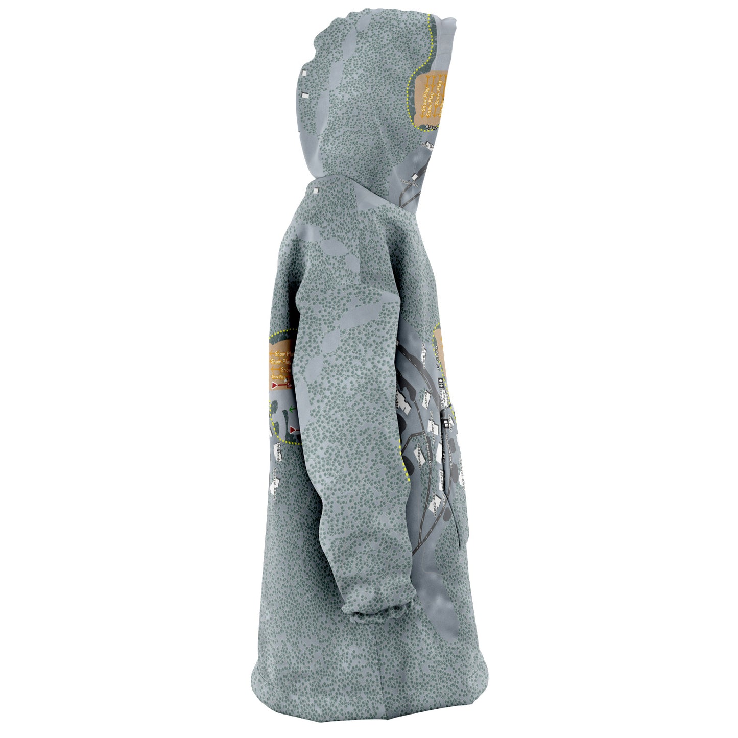 Granlibakken, California Ski Trail Map - Snug Hoodie - Powderaddicts