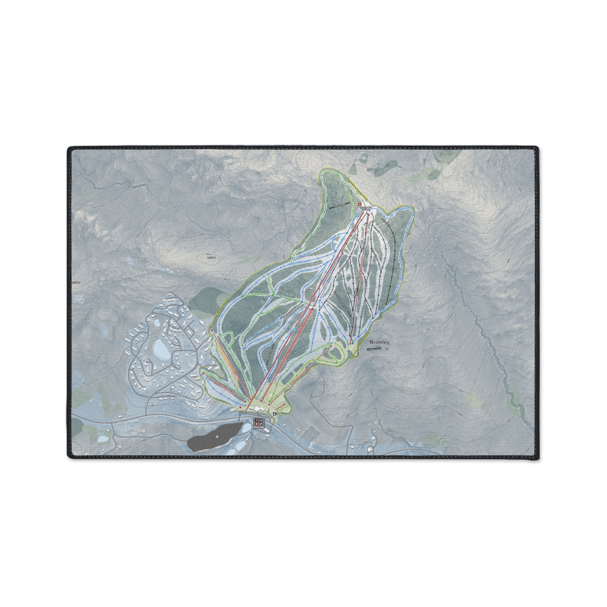 Bromley, Vermont Ski Resort Map Heavy Duty Floor Mat