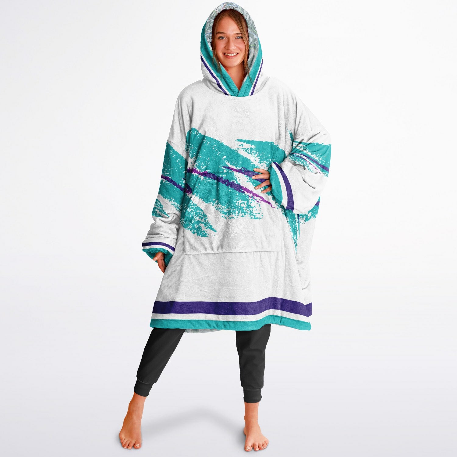 Powder Mountain, Utah Ski Resort Map Reversible Snug Hoodie