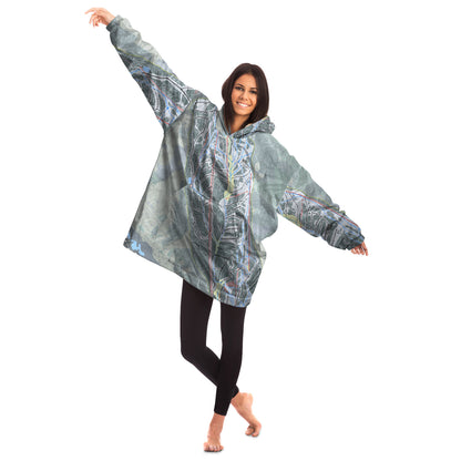Aspen Mountain, Colorado Ski Trail Map Snug Hoodie - Powderaddicts