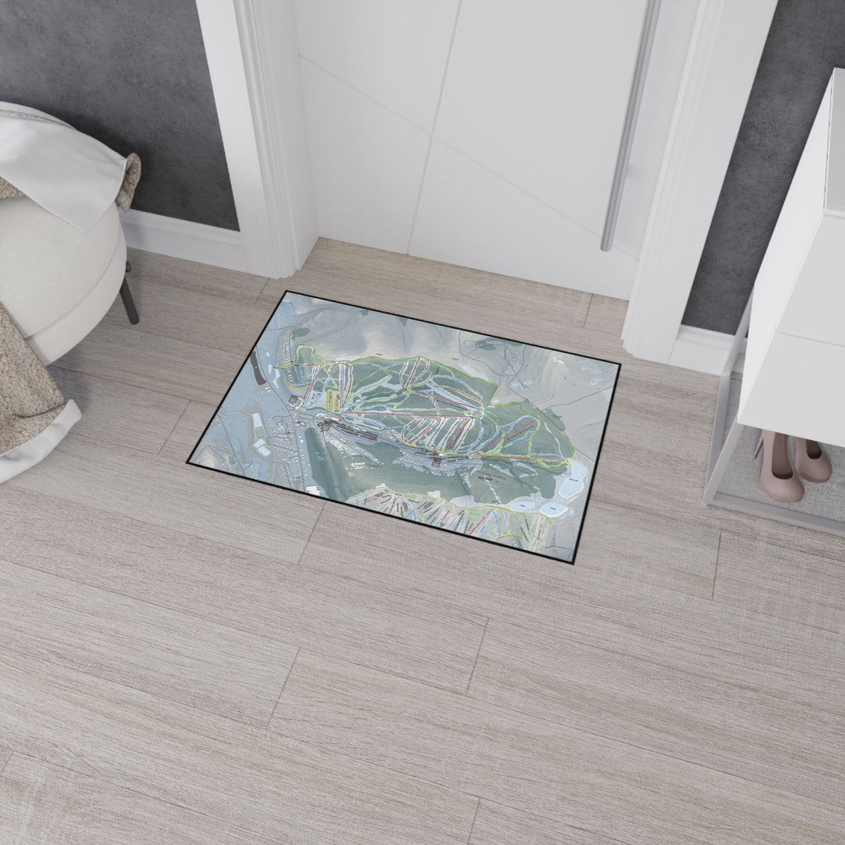 Holiday Valley, New York Ski Resort Map Heavy Duty Floor Mat