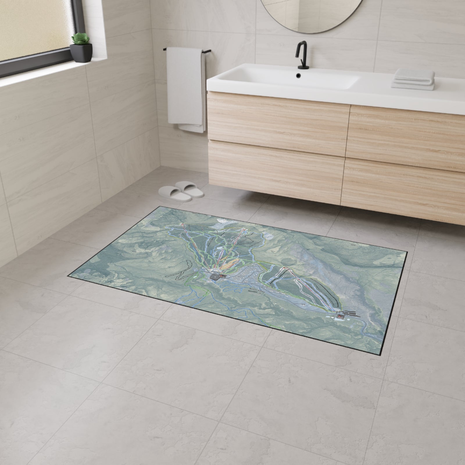 Bolton Valley, Vermont Ski Resort Map Heavy Duty Floor Mat