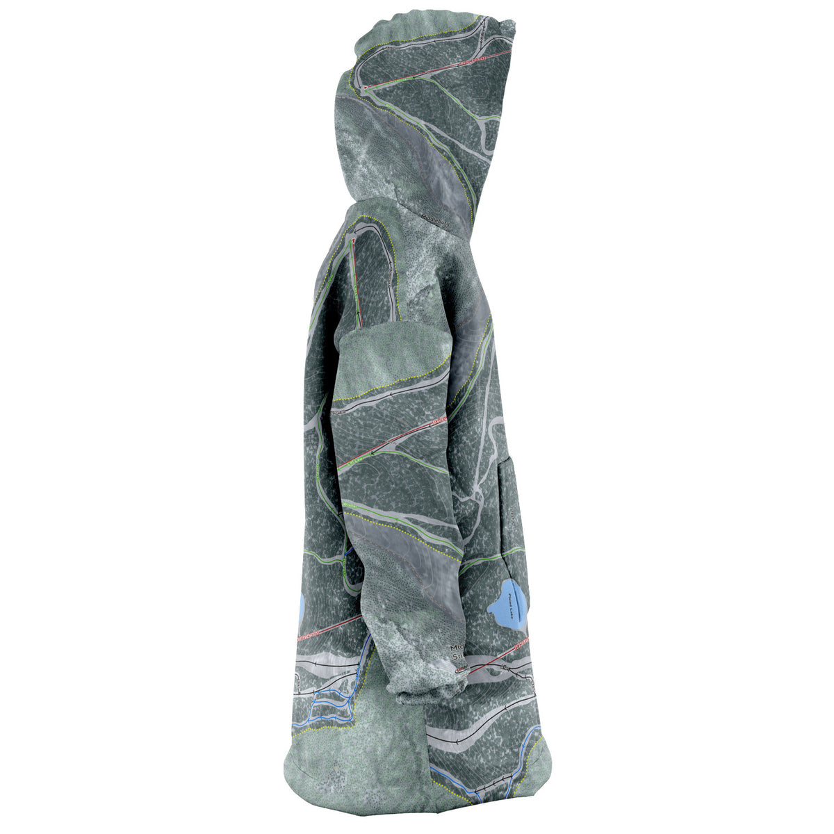 Middlebury Snow Bowl, Vermont Ski Trail Map - Snug Hoodie