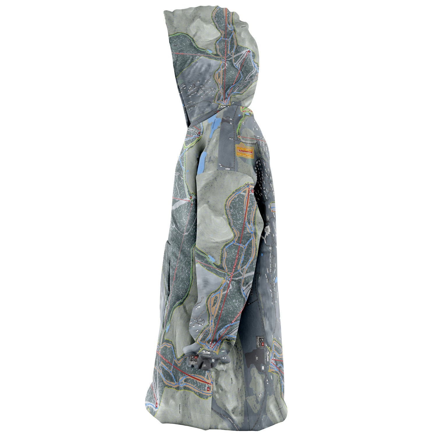 Mountain Creek, New Jersey Ski Trail Map - Snug Hoodie