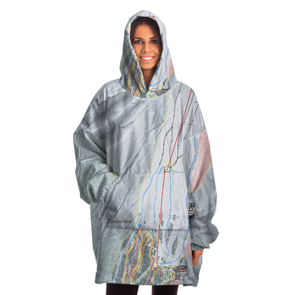 Timber line, Oregon Ski Trail Map - Snug Hoodie
