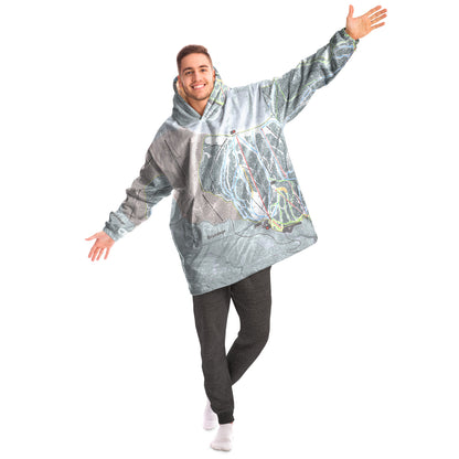 Brundage Mountain, Idaho Ski Trail Map - Snug Hoodie