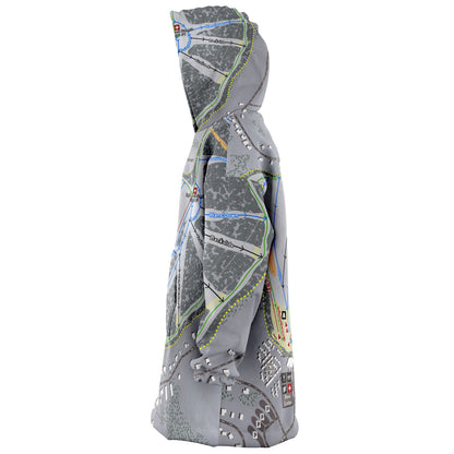 Tahoe Donner, California Ski Trail Map - Snug Hoodie - Powderaddicts
