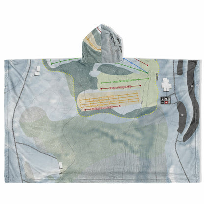 Boyce Park, Pennsylvania Ski Resort Map Flannel Blanket Poncho