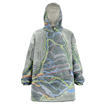 Jiminy Peak, Massachusetts Ski Trail Map Snug Hoodie