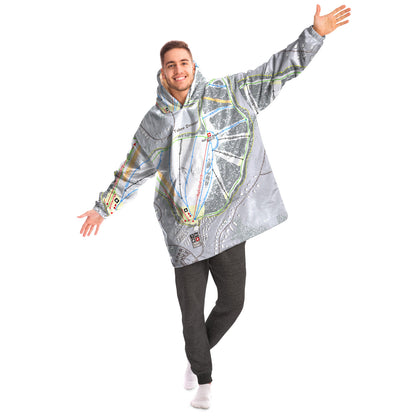Tahoe Donner, California Ski Trail Map - Snug Hoodie - Powderaddicts
