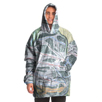 Marquette Mountain, Michigan Ski Trail Map Snug Hoodie