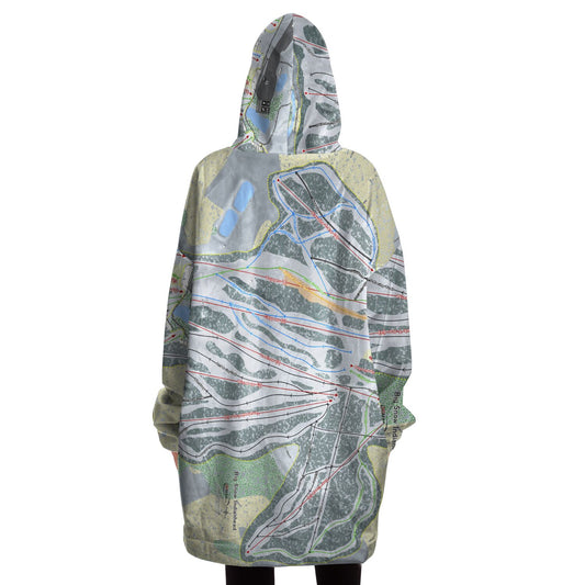 Big Snow Indianhead, Michigan Ski Trail Map Snug Hoodie