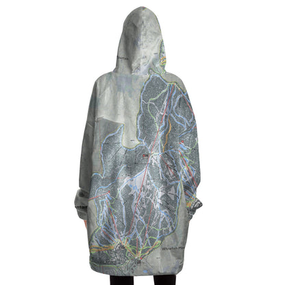 Whitefish Mountain, Montana Ski Trail Map - Snug Hoodie - Powderaddicts