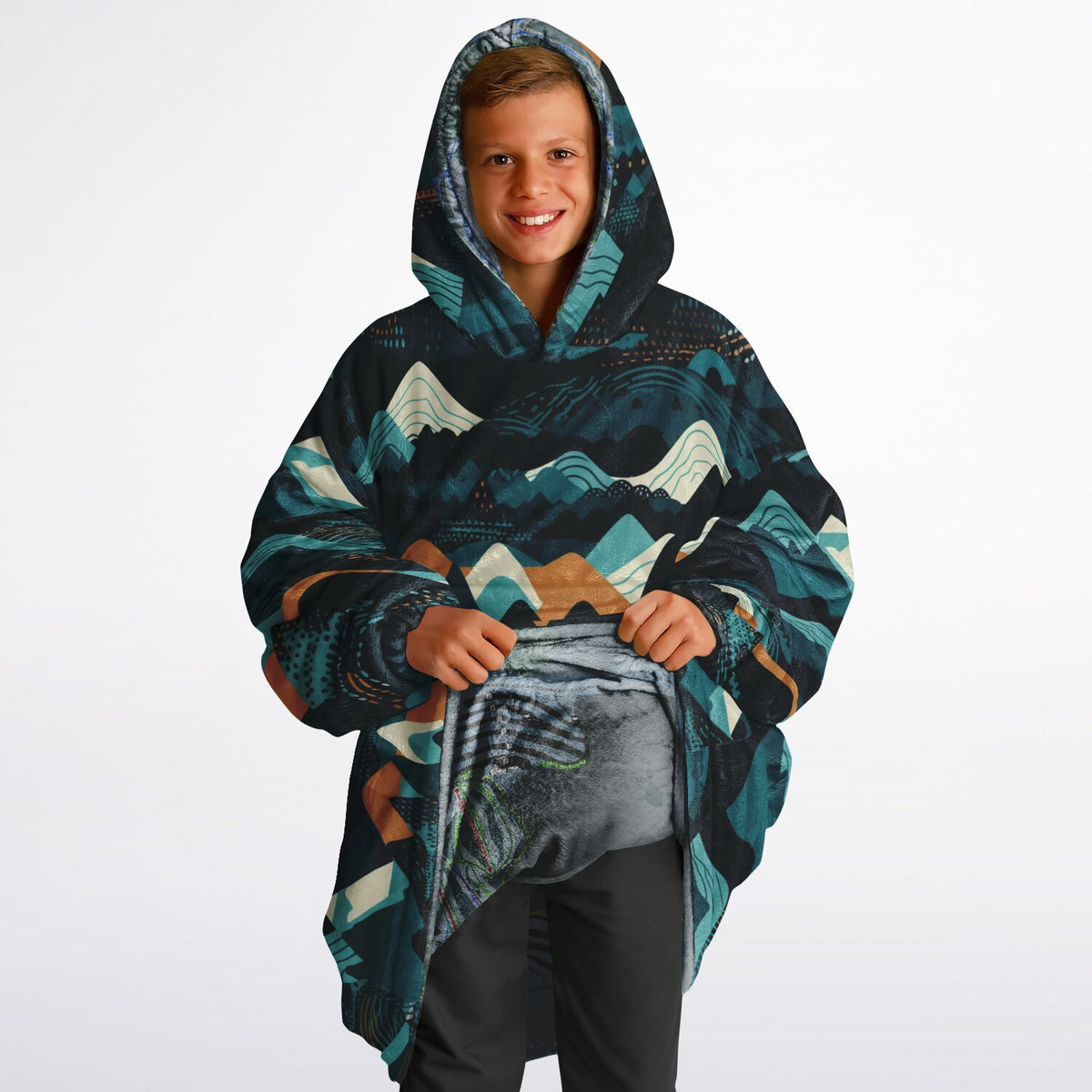 Waterville Valley, New Hampshire Ski Resort Map Reversible Snug Hoodie