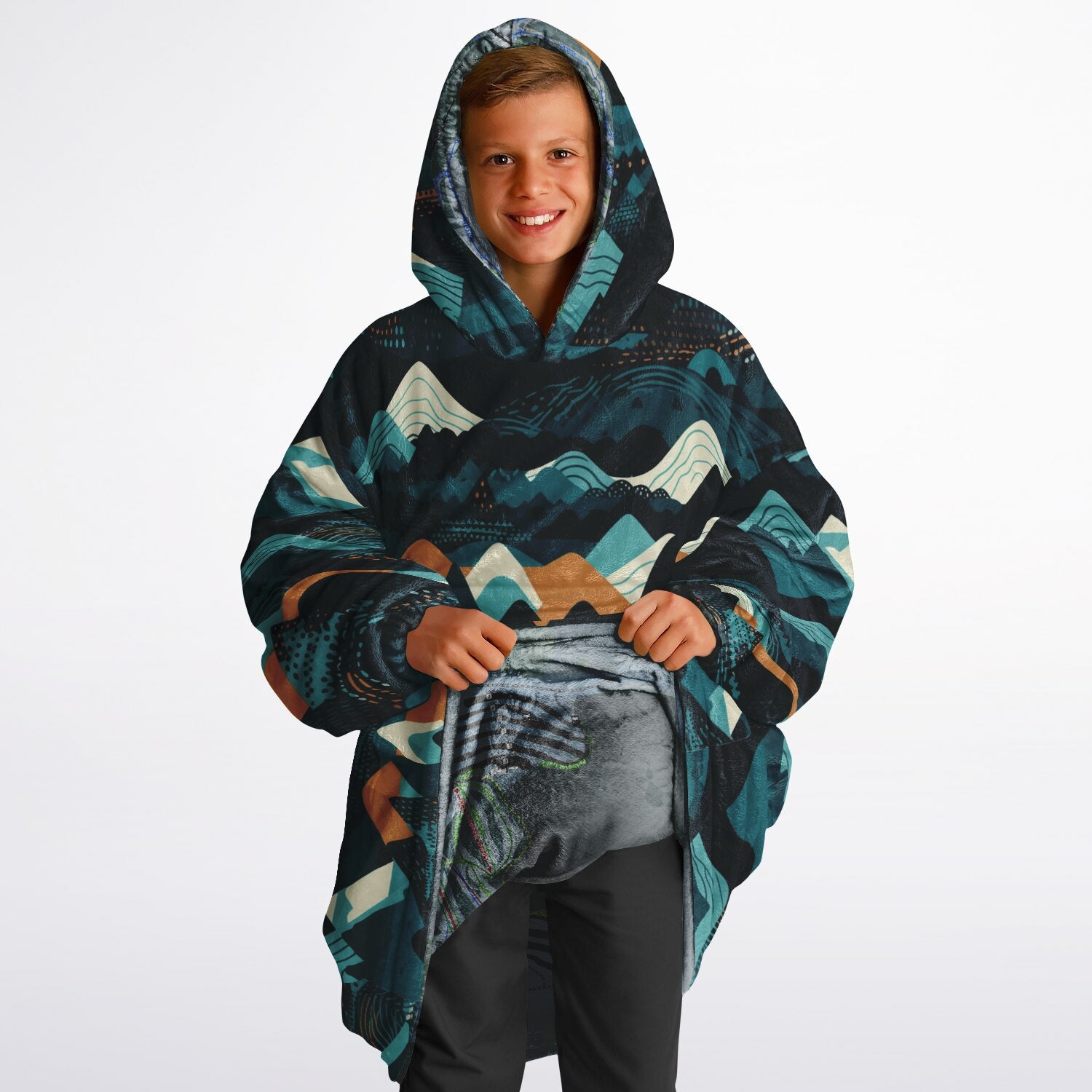 Waterville Valley, New Hampshire Ski Resort Map Reversible Snug Hoodie