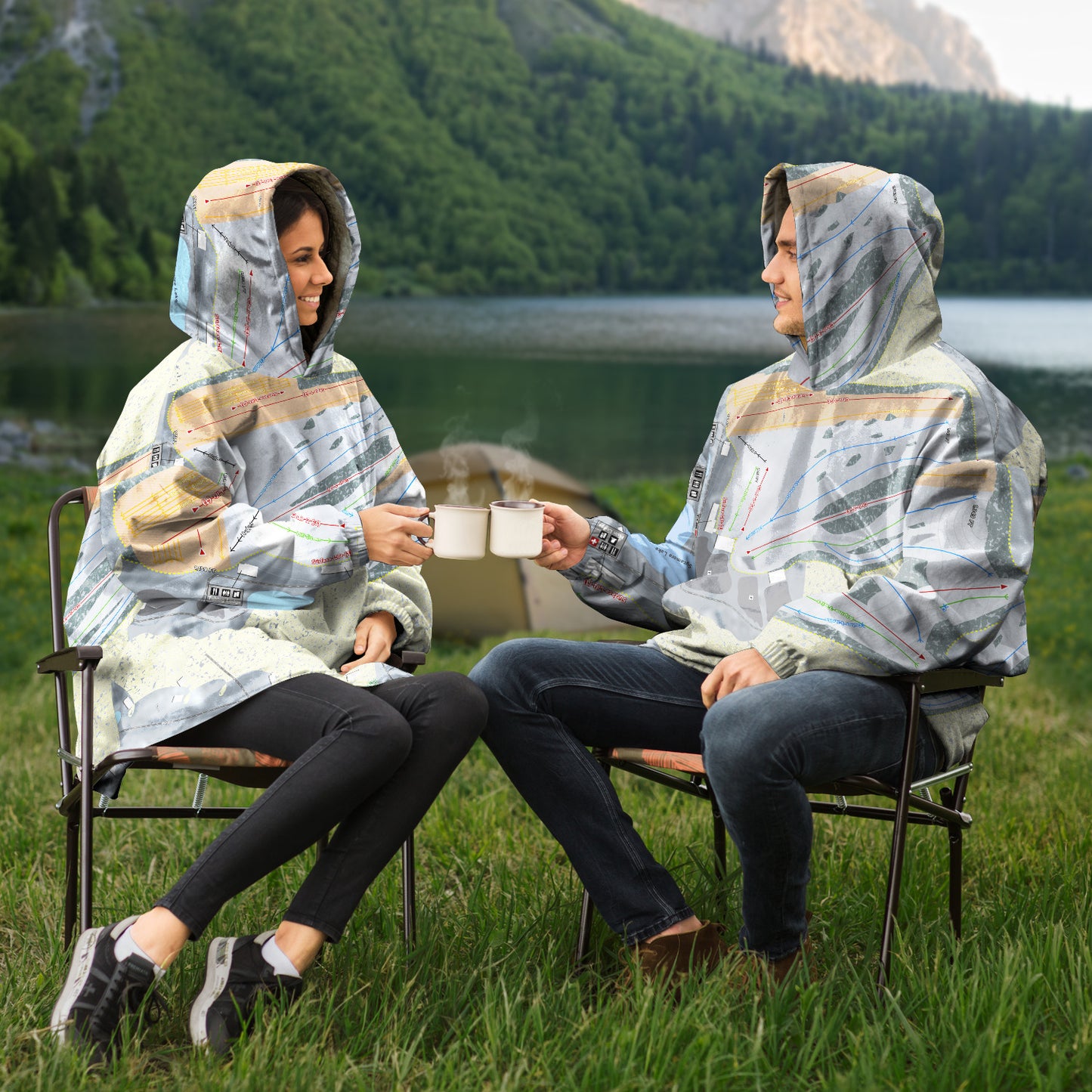 Alpine Valley, Ohio Ski Trail Map - Snug Hoodie