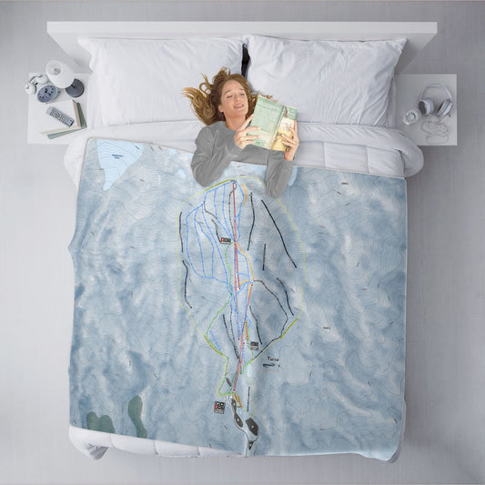 Turoa, New Zealand Ski Resort Map XL Blanket