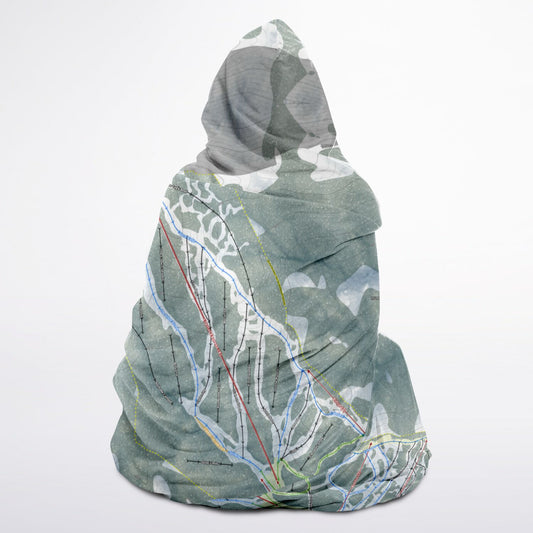 Diamond Peak, Nevada Ski Trail Map - Youth Hooded Blanket - Powderaddicts