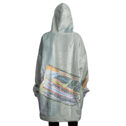 Ski Sawmill, Pennsylvania Ski Trail Map Snug Hoodie
