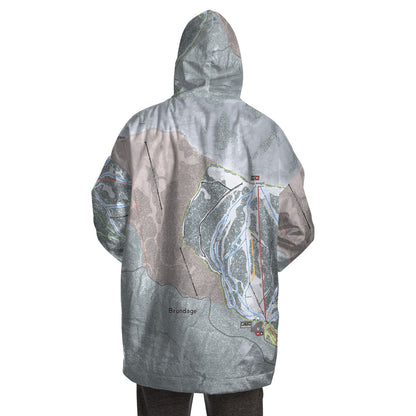 Brundage Mountain, Idaho Ski Trail Map - Snug Hoodie
