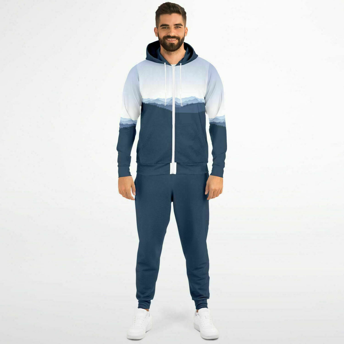 Morning Bluebird Unisex Ziphoodie And Jogger Set