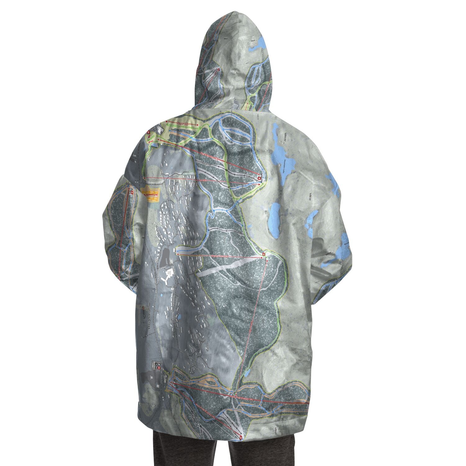 Mountain Creek, New Jersey Ski Trail Map - Snug Hoodie