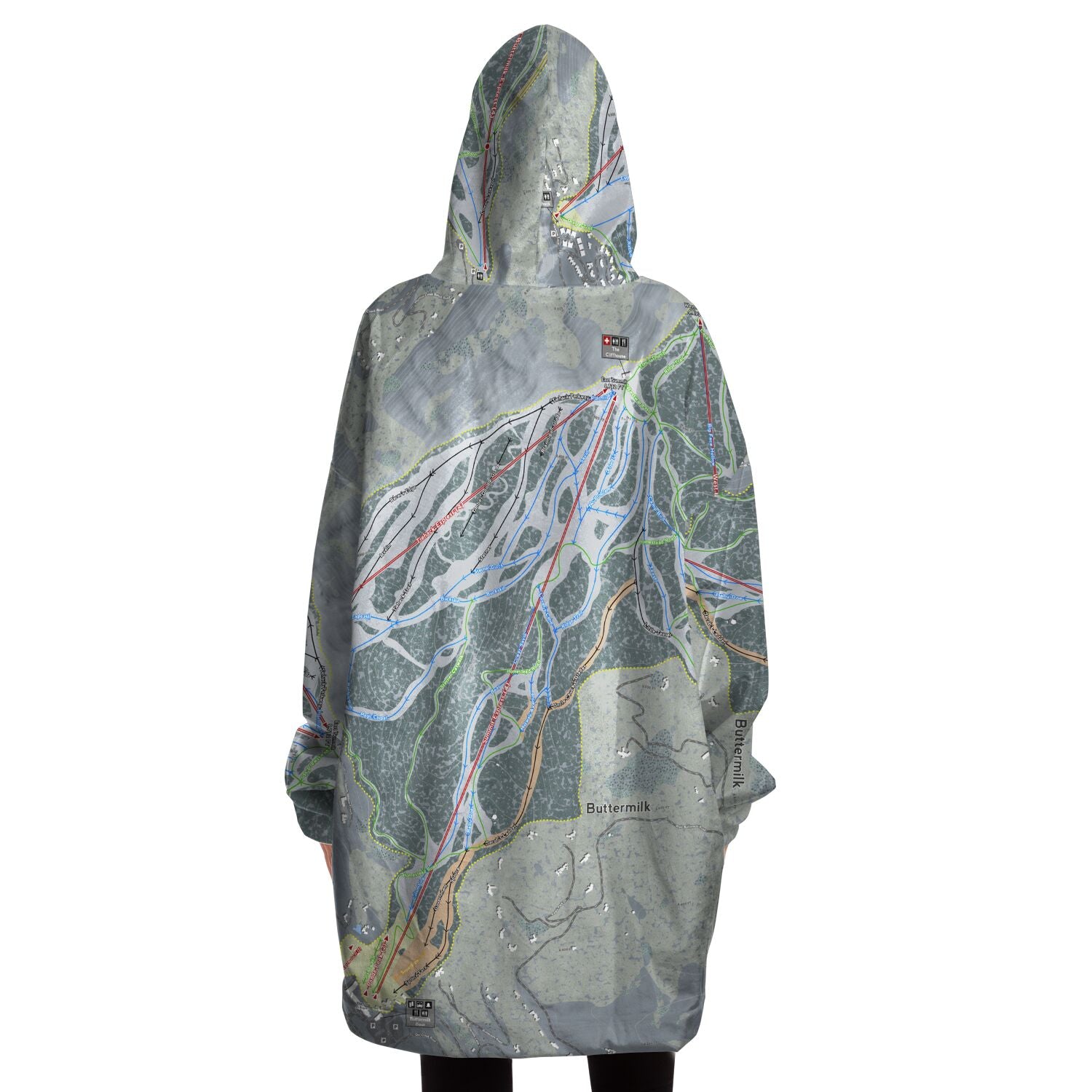 Buttermilk, Colorado Ski Trail Map - Snug Hoodie