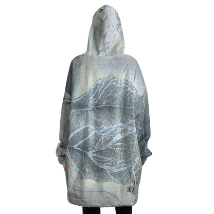 Moose Mountain, Alaska Ski Trail Map Snug Hoodie