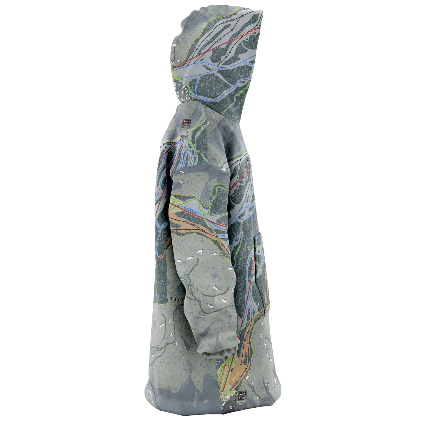 Buttermilk, Colorado Ski Trail Map - Snug Hoodie