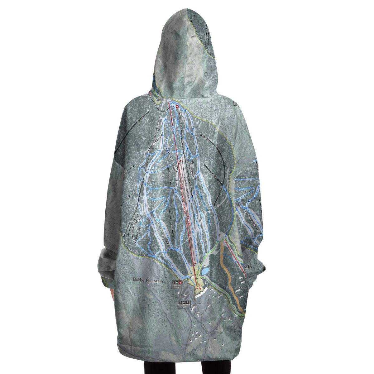 Burke Mountain, Vermont Ski Trail Map - Snug Hoodie