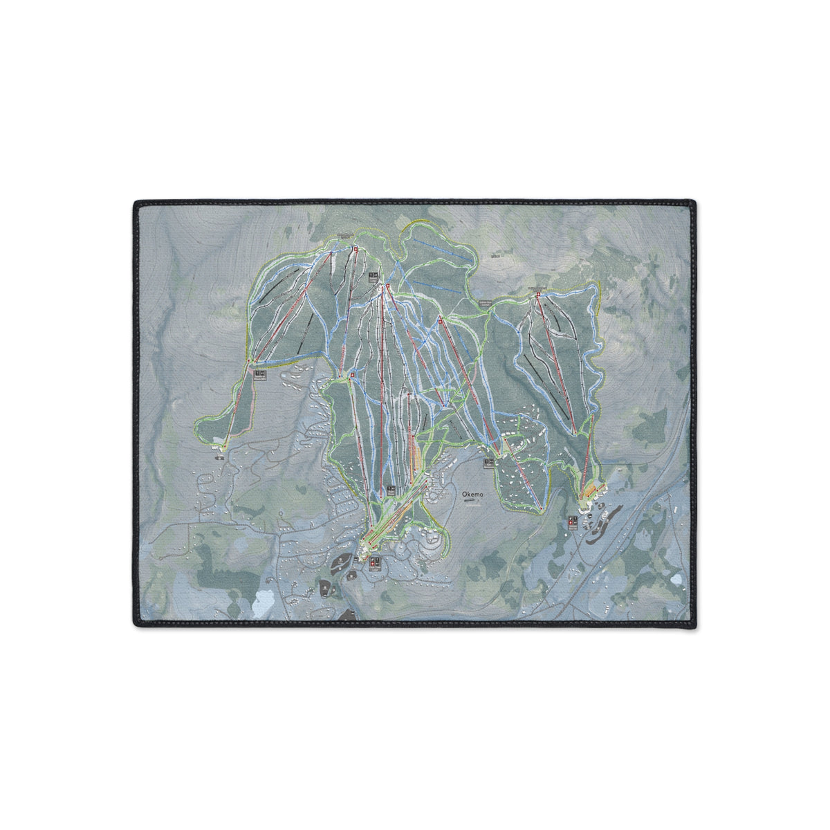 Okemo Mountain, Vermont Ski Resort Map Heavy Duty Floor Mat