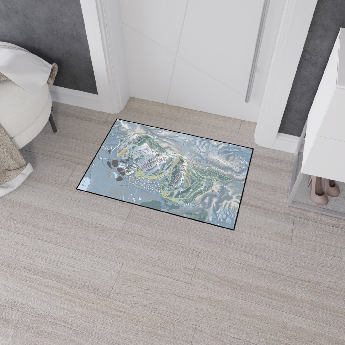 Boyne Mountain, Michigan Ski Resort Map Heavy Duty Floor Mat
