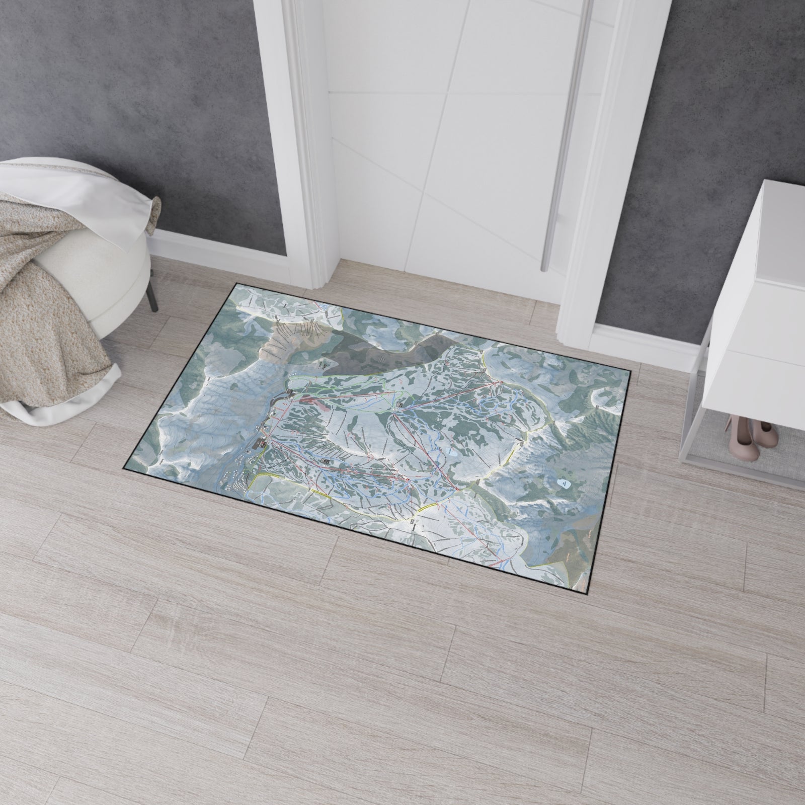 Alta, Utah Ski Resort Map Heavy Duty Floor Mat