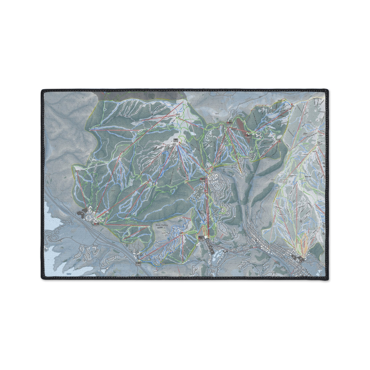 Deer Valley, Utah Ski Resort Map Heavy Duty Floor Mat