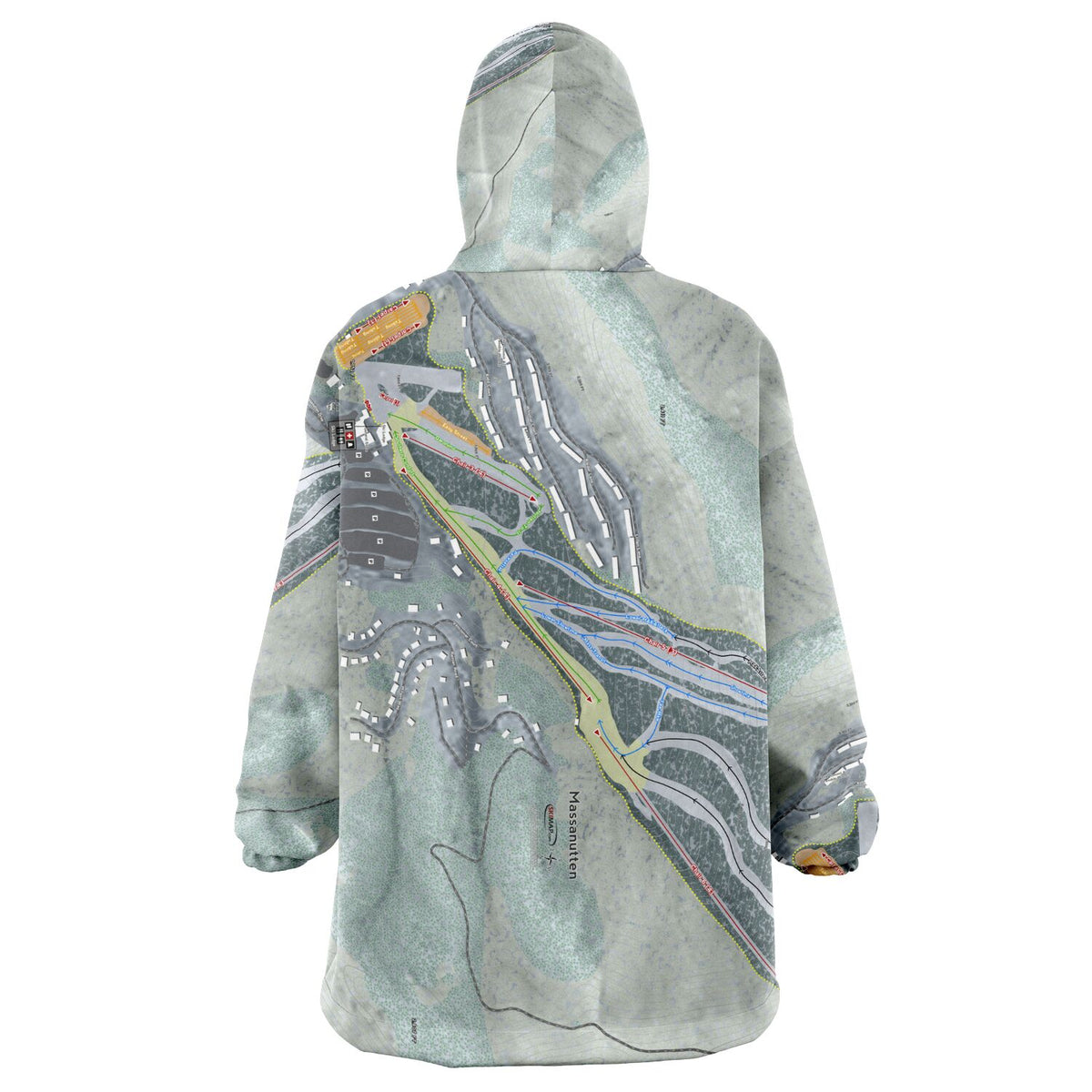 Massanutten, Virginia Ski Trail Map - Snug Hoodie
