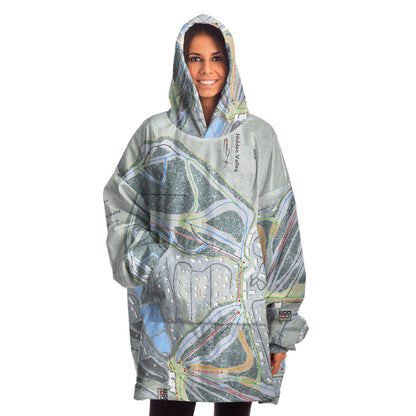 Hidden Valley, Pennsylvania Ski Trail Map Snug Hoodie - Powderaddicts