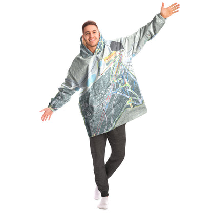 Blue Knob, Pennsylvania Ski Trail Map Snug Hoodie
