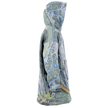 Bigrock Mountain, Maine Ski Trail Map - Snug Hoodie