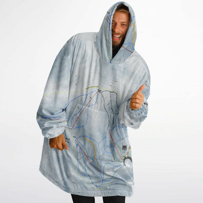 Mt Lyford, New Zealand Ski Trail Map - Snug Hoodie - Powderaddicts