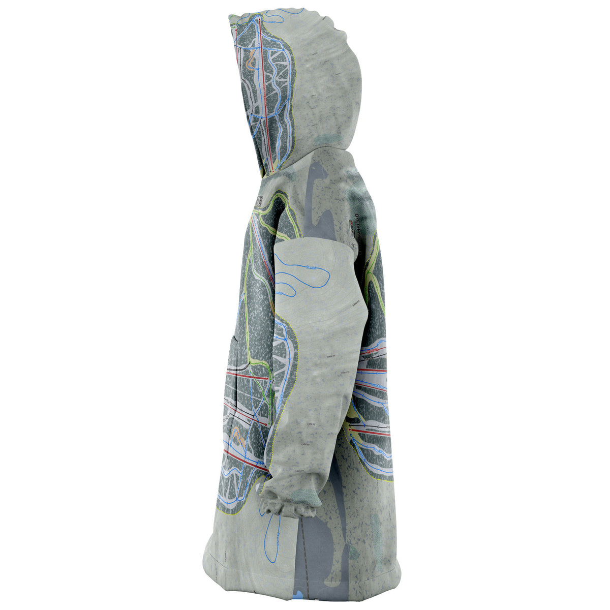 Bristol Mountain, New York Ski Trail Map - Snug Hoodie