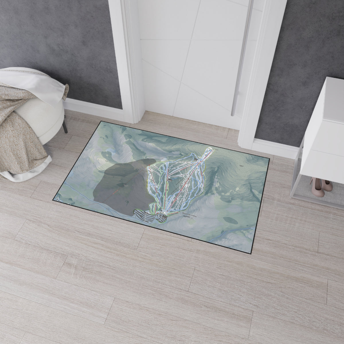 Waterville Valley, New Hampshire Ski Resort Map Heavy Duty Floor Mat