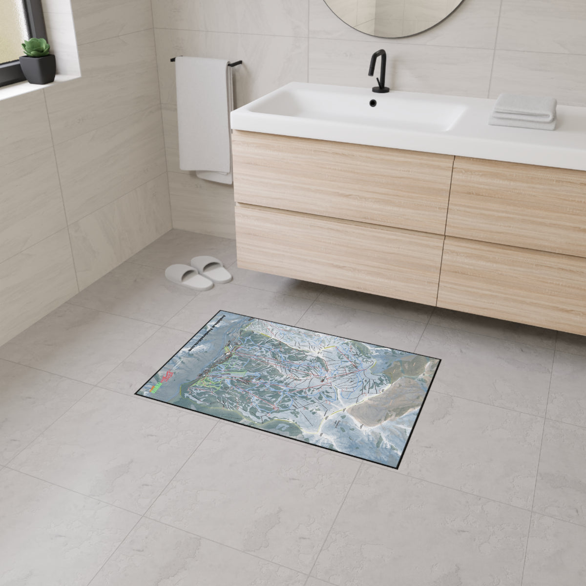 FISHER Snowbird, Utah Ski Resort Map Heavy Duty Floor Mat