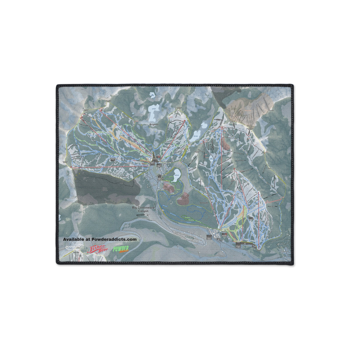 FISHER Snowbasin, Utah Ski Resort Map Heavy Duty Floor Mat