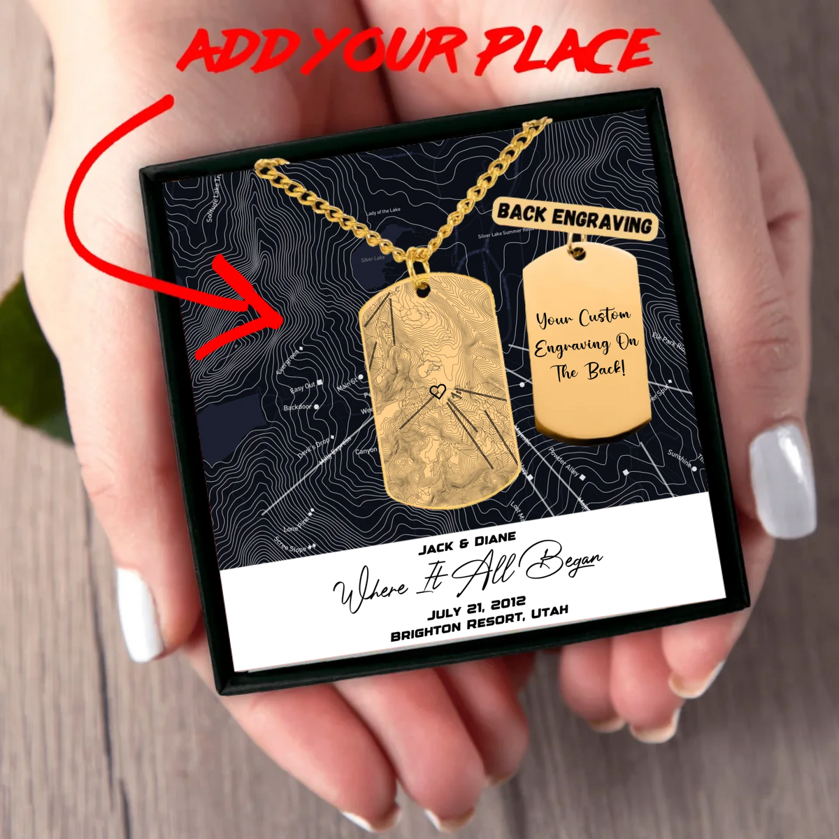 Dog Tag Necklace Mask for Mockups with Back Engraving2