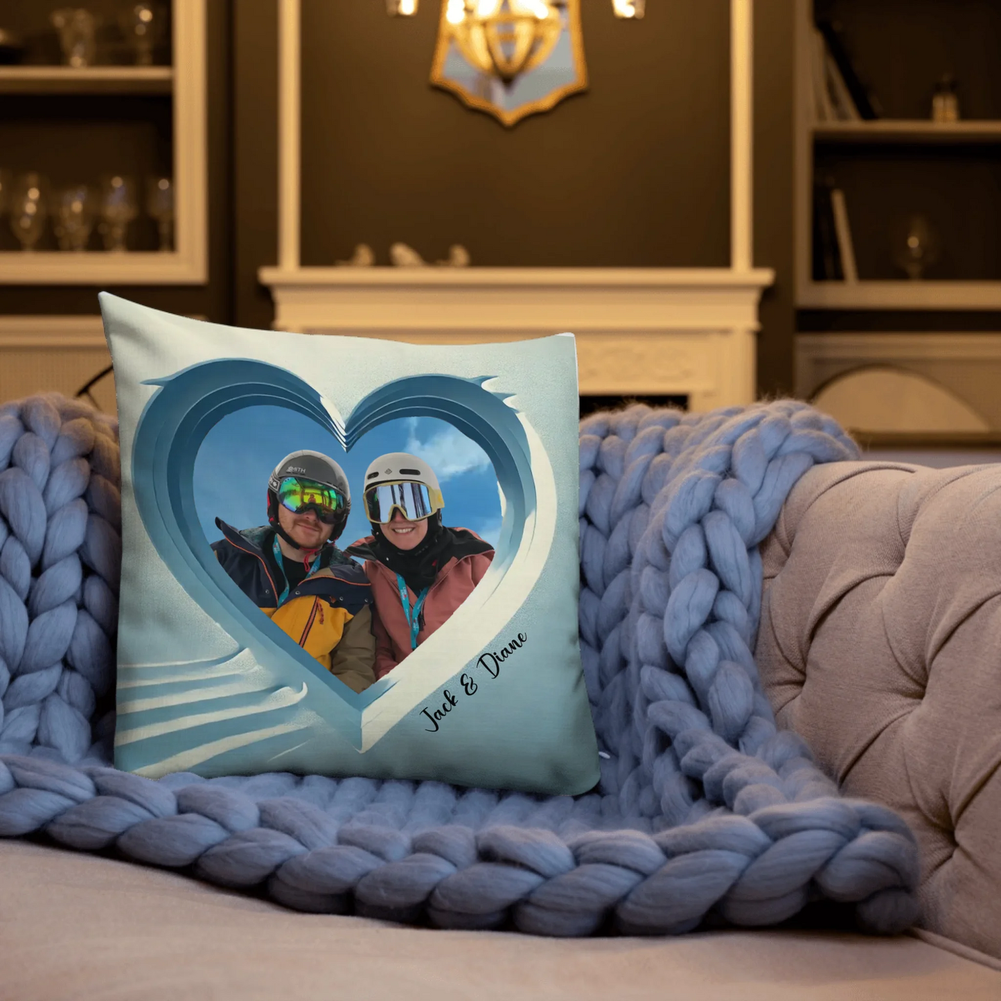 Snow Heart Pillow