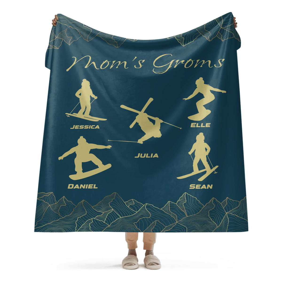 Mom's Groms Blanket - 5 Children
