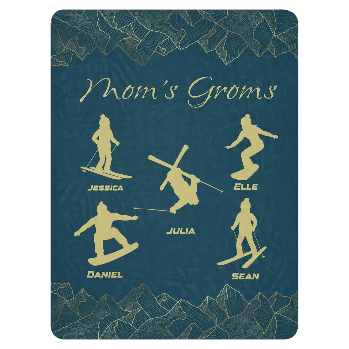 Mom's Groms Blanket - 5 Children