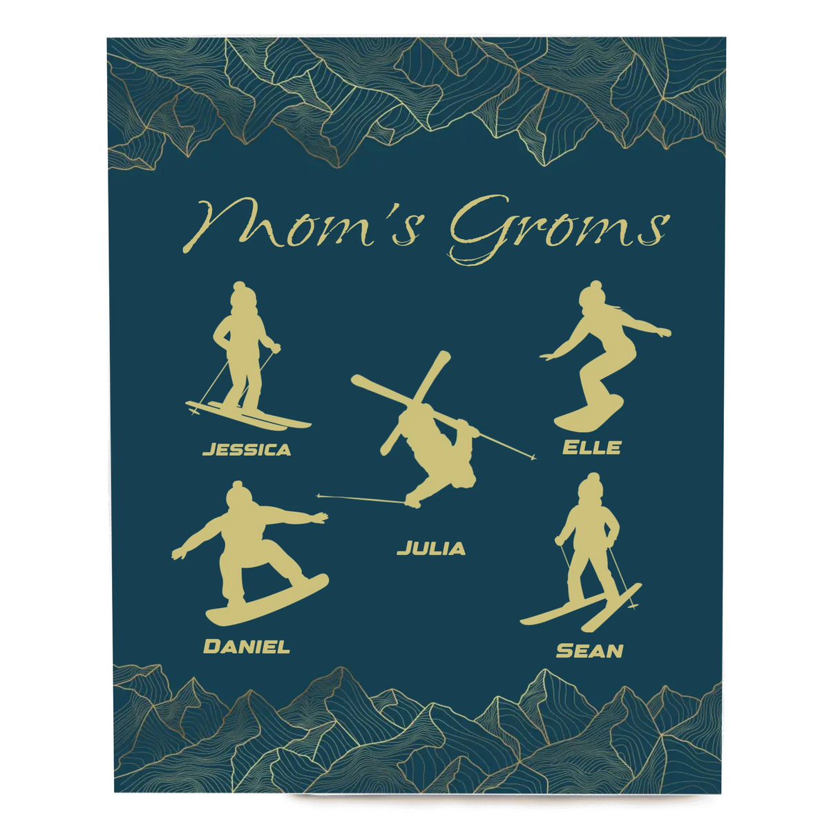 Mom's Groms Blanket - 5 Children