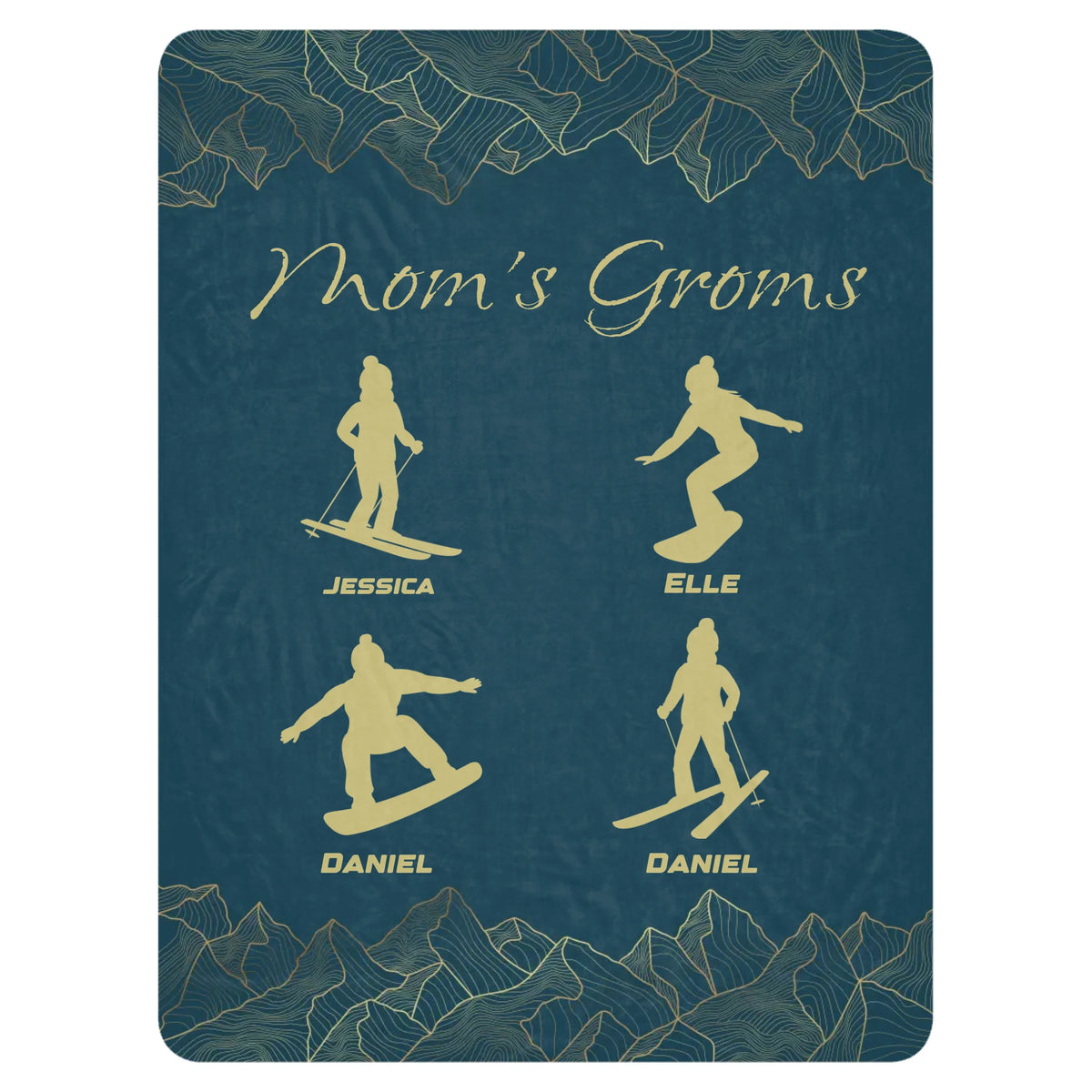 Mom's Groms Blanket - 4 Children